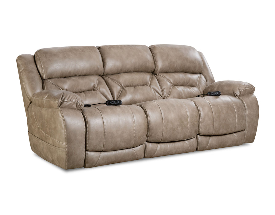 Motion Ease - Greer Double Reclining Power Sofa in Tan - 158-37-17 - GreatFurnitureDeal