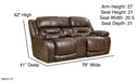 Motion Ease - Greer Power Console Loveseat in Walnut - 158-57-21 - GreatFurnitureDeal