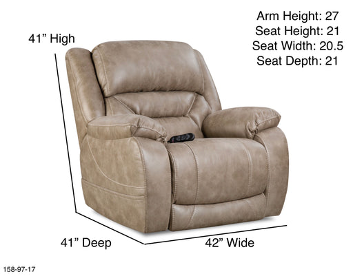 Motion Ease - Greer Power Wall Saver Recliner in Tan - 158-97-17 - GreatFurnitureDeal