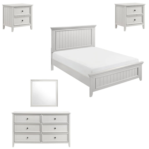 Homelegance - Donahue 5 Piece Queen Bedroom Set in Off-White - 1581-1-5SET - GreatFurnitureDeal
