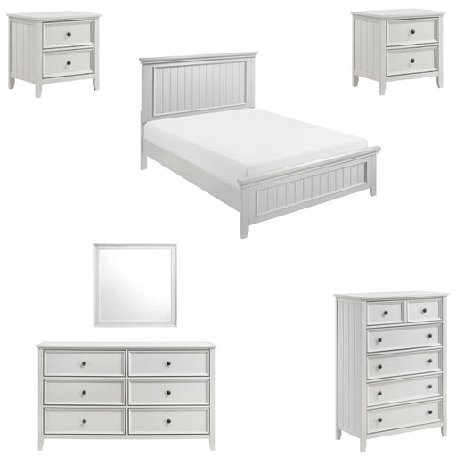 Homelegance - Donahue 6 Piece King Bedroom Set in Off-White - 1581K-1EK-6SET - GreatFurnitureDeal