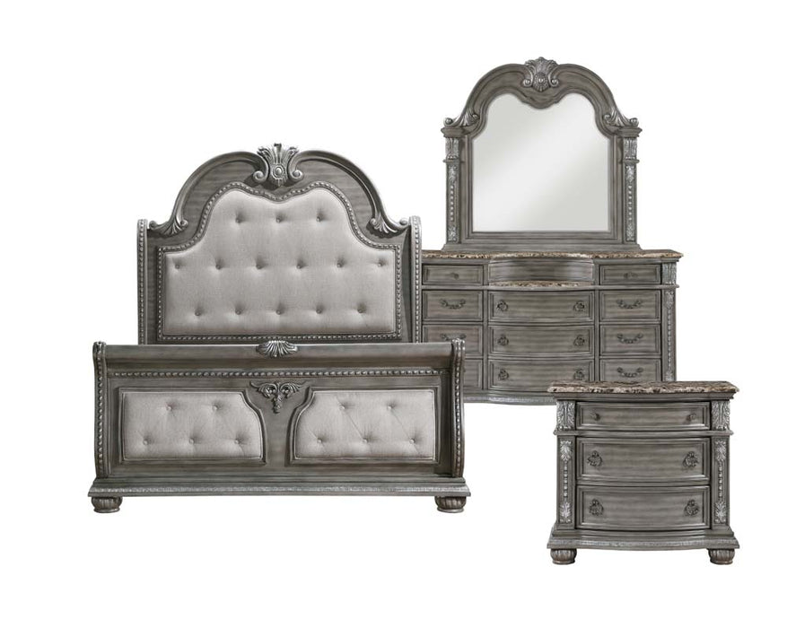 Homelegance - Bennington 11 Drawer Dresser and Mirror Set in Grey - 1583-5-6 - GreatFurnitureDeal