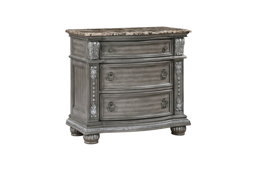 Homelegance - Bennington 3 Piece King Bedroom Set in Grey - 1583K-1EK-3SET - GreatFurnitureDeal