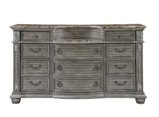 Homelegance - Bennington 11 Drawer Dresser and Mirror Set in Grey - 1583-5-6 - GreatFurnitureDeal