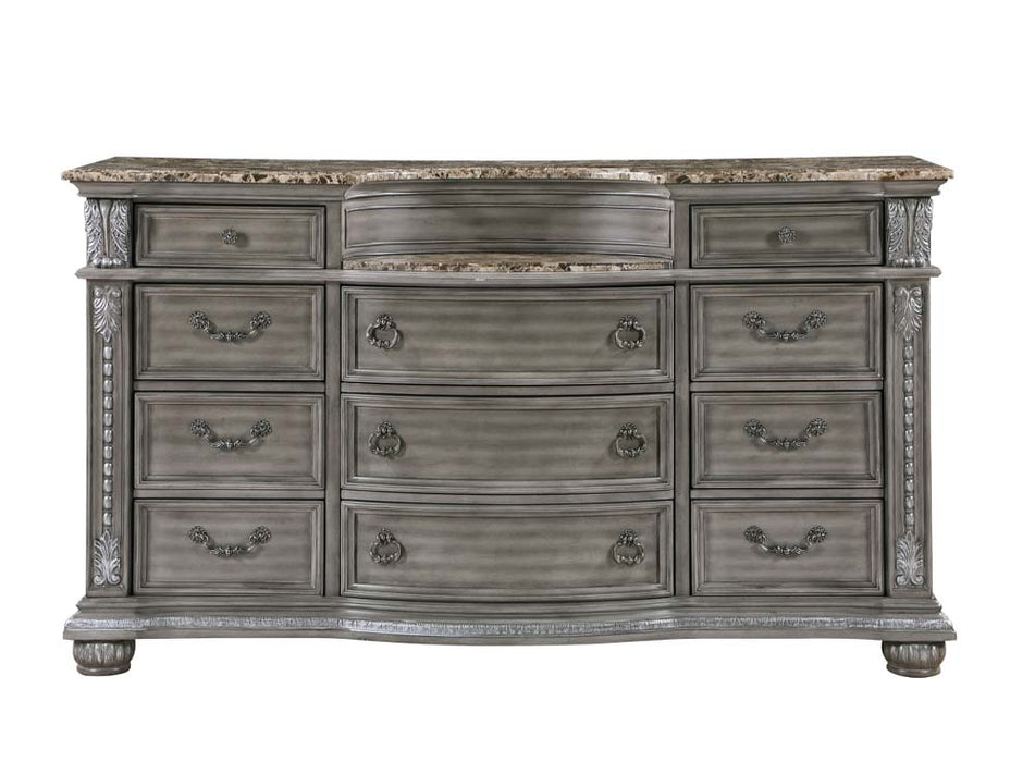 Homelegance - Bennington 6 Piece King Bedroom Set in Grey - 1583K-1EK-6SET - GreatFurnitureDeal