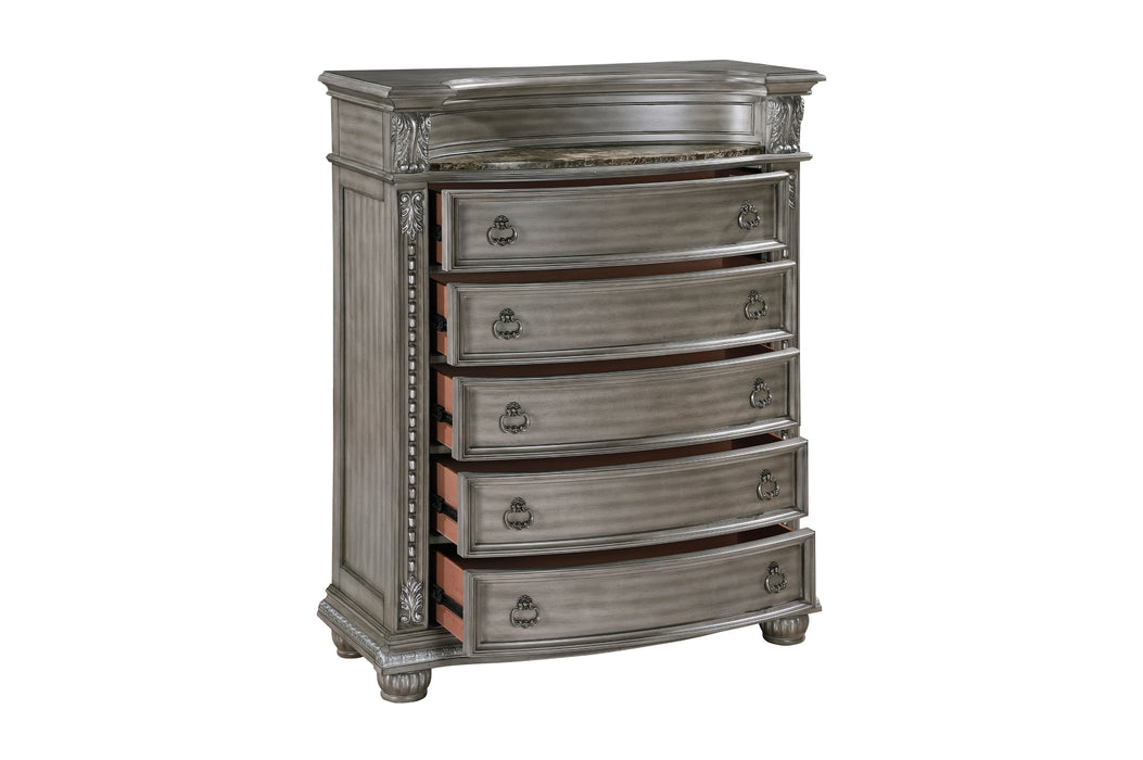 Homelegance - Bennington 5 Drawer Chest in Grey - 1583-9 - GreatFurnitureDeal