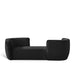 Meridian Furniture - Hilton Black Boucle Fabric Upholstered Chaise Lounge - 158Black - GreatFurnitureDeal