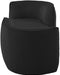 Meridian Furniture - Hilton Black Boucle Fabric Upholstered Chaise Lounge - 158Black - GreatFurnitureDeal