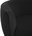 Meridian Furniture - Hilton Black Boucle Fabric Upholstered Chaise Lounge - 158Black - GreatFurnitureDeal