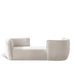 Meridian Furniture - Hilton Cream Boucle Fabric Upholstered Chaise Lounge - 158Cream - GreatFurnitureDeal