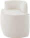 Meridian Furniture - Hilton Cream Boucle Fabric Upholstered Chaise Lounge - 158Cream - GreatFurnitureDeal