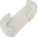 Meridian Furniture - Hilton Cream Boucle Fabric Upholstered Chaise Lounge - 158Cream - GreatFurnitureDeal
