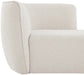 Meridian Furniture - Hilton Cream Boucle Fabric Upholstered Chaise Lounge - 158Cream - GreatFurnitureDeal