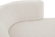 Meridian Furniture - Hilton Cream Boucle Fabric Upholstered Chaise Lounge - 158Cream - GreatFurnitureDeal