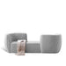Meridian Furniture - Hilton Grey Boucle Fabric Upholstered Chaise Lounge - 158Grey - GreatFurnitureDeal