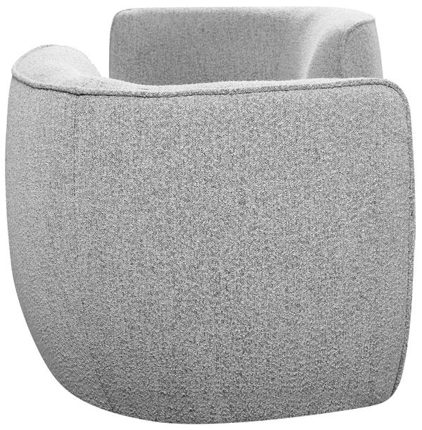 Meridian Furniture - Hilton Grey Boucle Fabric Upholstered Chaise Lounge - 158Grey - GreatFurnitureDeal