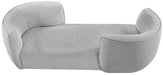 Meridian Furniture - Hilton Grey Boucle Fabric Upholstered Chaise Lounge - 158Grey - GreatFurnitureDeal