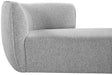 Meridian Furniture - Hilton Grey Boucle Fabric Upholstered Chaise Lounge - 158Grey - GreatFurnitureDeal