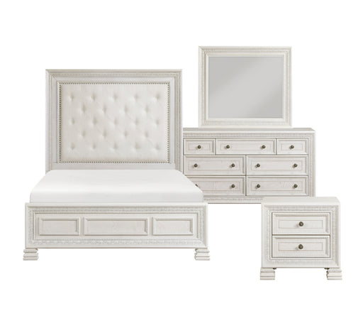 Homelegance - Theodora 3 Piece California King Upholstered Bedroom Set in Pearl White - 1596K-1CK-3SET - GreatFurnitureDeal