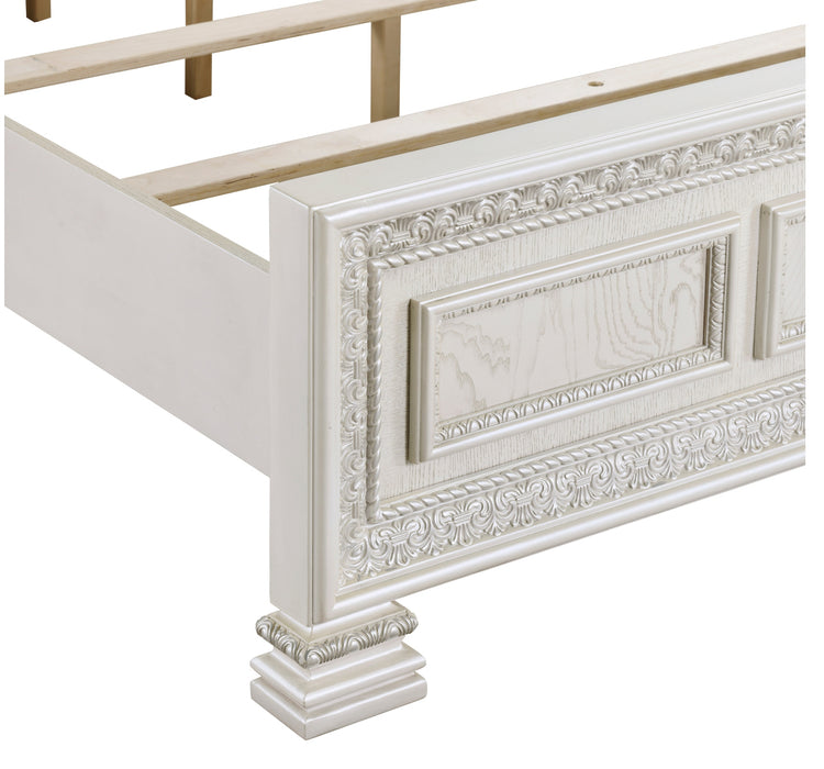 Homelegance - Theodora King Upholstered Bed in Pearl White - 1596K-1EK - GreatFurnitureDeal