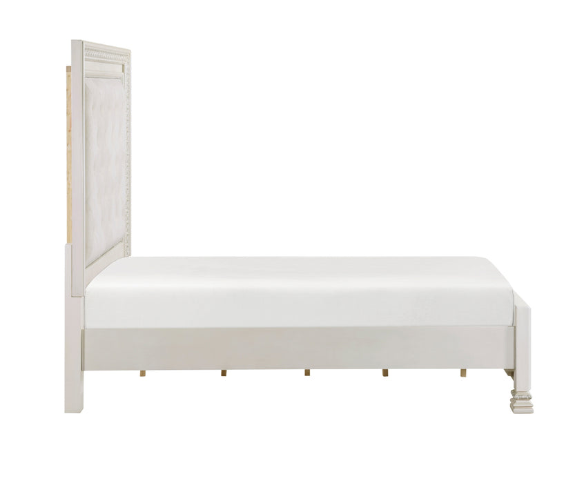Homelegance - Theodora California King Upholstered Bed in Pearl White - 1596K-1CK - GreatFurnitureDeal