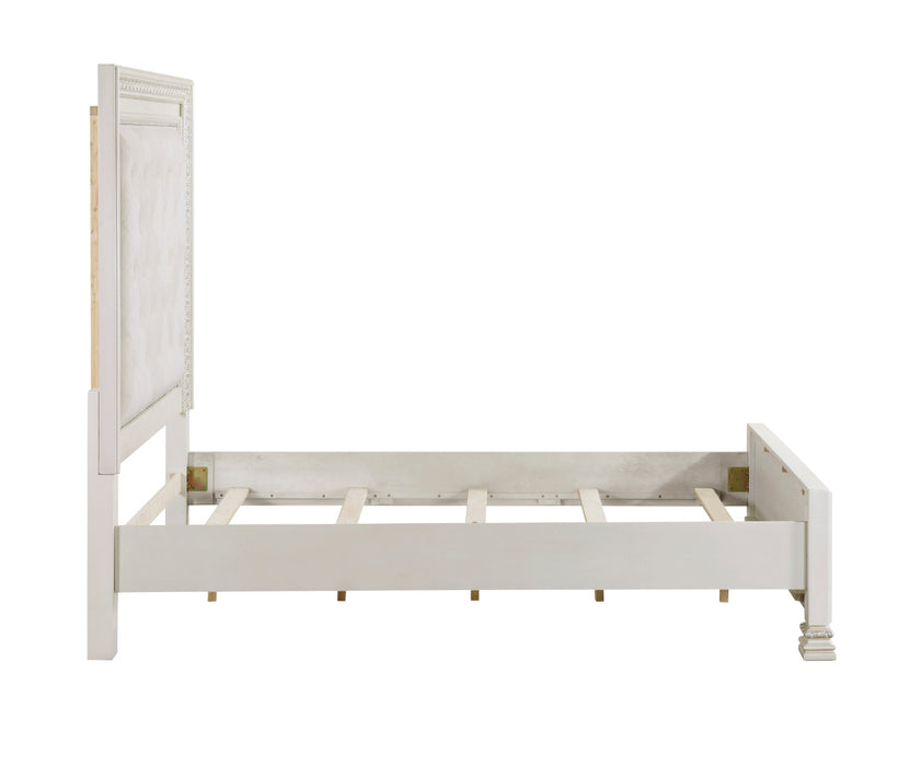 Homelegance - Theodora King Upholstered Bed in Pearl White - 1596K-1EK - GreatFurnitureDeal