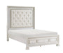 Homelegance - Theodora Queen Upholstered Bed in Pearl White - 1596-1 - GreatFurnitureDeal