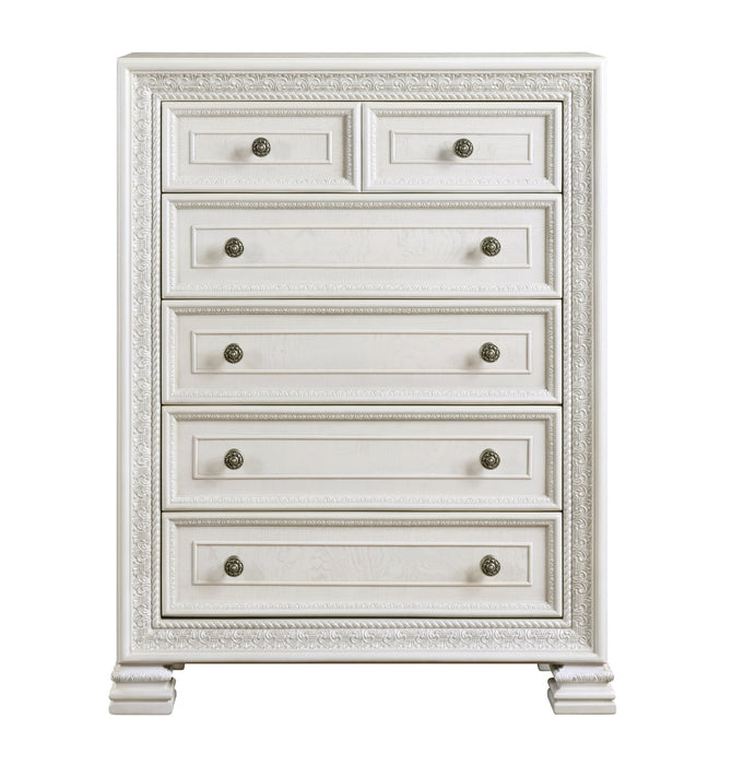 Homelegance - Theodora 6 Drawer Chest in Pearl White - 1596-9 - GreatFurnitureDeal