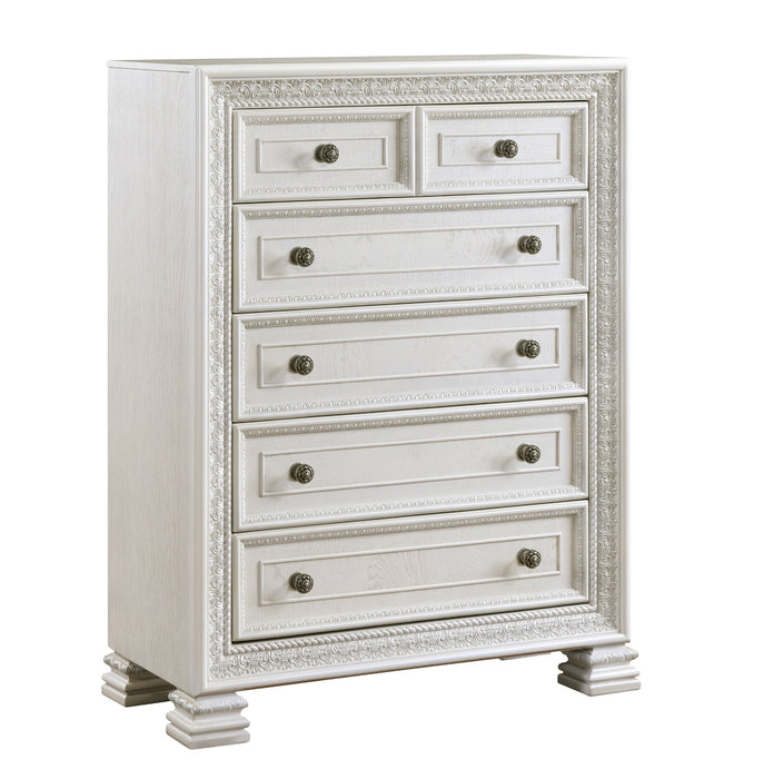 Homelegance - Theodora 6 Drawer Chest in Pearl White - 1596-9 - GreatFurnitureDeal