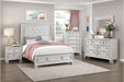 Homelegance - Theodora King Upholstered Bed in Pearl White - 1596K-1EK - GreatFurnitureDeal