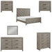 Homelegance - Silas 6 Piece King Bedroom Set in Gray - 1598K-1EK-6SET - GreatFurnitureDeal