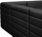 Meridian Furniture - Quincy 126" Velvet Upholstered Comfort 8 Piece Modular Sectional - 677Black-Sec8A - GreatFurnitureDeal