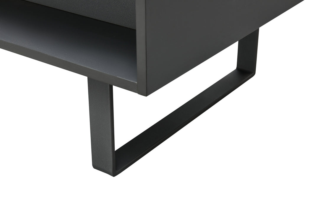 ESF Furniture - 1388 Coffee Table w/ Storage in Grey - 1388COFFEETABLEGREY