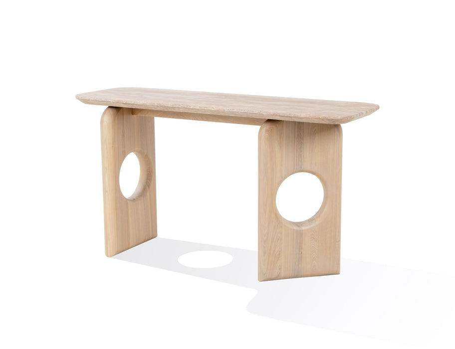 VIG Furniture - Nova Domus Osaka - Modern Faux Marble + Natural Ash Console Table - VGCS-CON-22116 - GreatFurnitureDeal