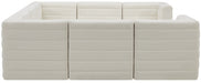Meridian Furniture - Quincy 126" Velvet Upholstered Comfort 8 Piece Modular Sectional - 677Cream-Sec8A - GreatFurnitureDeal