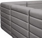 Meridian Furniture - Quincy 126" Velvet Upholstered Comfort 8 Piece Modular Sectional - 677Grey-Sec8A - GreatFurnitureDeal
