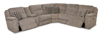 Motion Ease - Campbell Power Reclining Sectional with Left-Side USB in Platinum - 162-77, 00, 48-14 - GreatFurnitureDeal