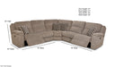 Motion Ease - Campbell Power Reclining Sectional in Brown - 162-47 00 48-14 - GreatFurnitureDeal