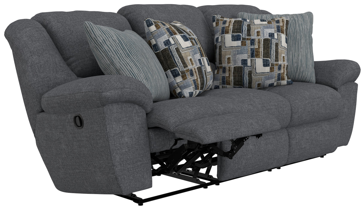 Catnapper - Trifecta Power Sofa w/3 Recliners & Drop Down Table in Smoke - 616545-SMOKE - GreatFurnitureDeal