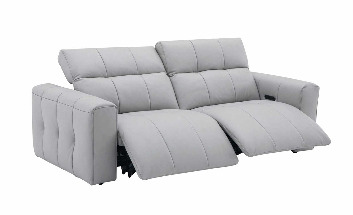 J&M Furniture - Prescott Leather Sofa Set in Light Grey - 16789-SL - GreatFurnitureDeal
