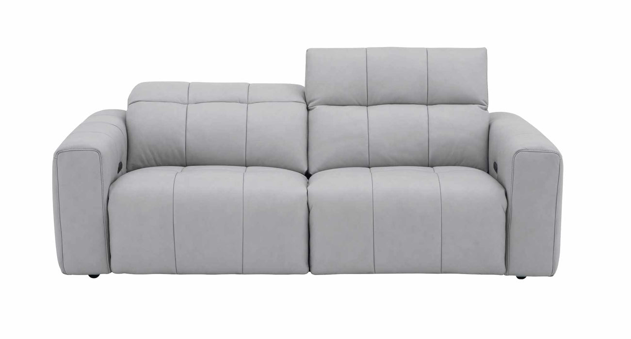 J&M Furniture - Prescott Leather Sofa Set in Light Grey - 16789-SL - GreatFurnitureDeal
