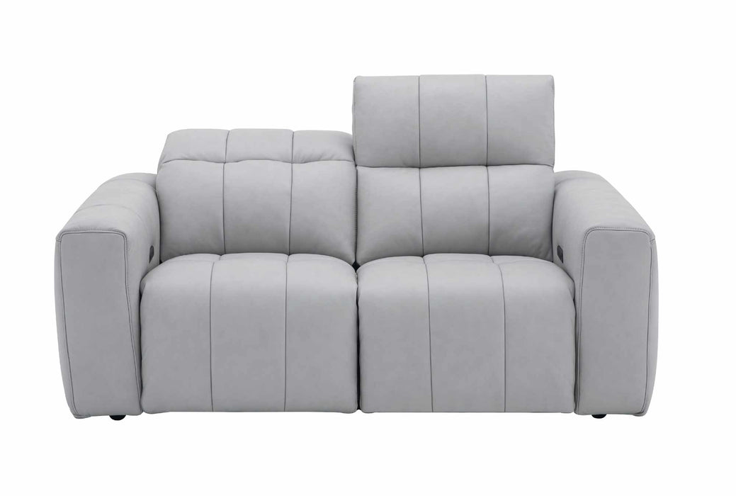 J&M Furniture - Prescott Leather Sofa Set in Light Grey - 16789-SL - GreatFurnitureDeal