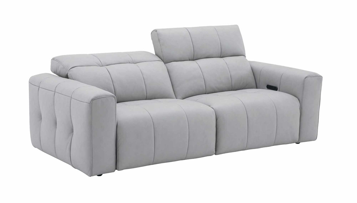 J&M Furniture - Prescott Leather Sofa Set in Light Grey - 16789-SL - GreatFurnitureDeal