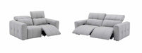 J&M Furniture - Prescott Leather Sofa Set in Light Grey - 16789-SL - GreatFurnitureDeal