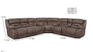 Motion Ease - Laurent Left-Hand Facing Triple Power Console Sectional with USB in Mink - 168-37 00 57-14 - GreatFurnitureDeal