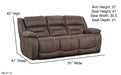 Motion Ease - Laurent Double Reclining Power Sofa in Mink - 168-37-14 - GreatFurnitureDeal