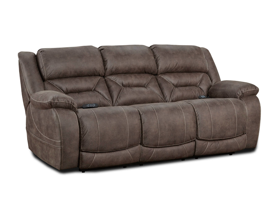 Motion Ease - Laurent Double Reclining Power Sofa in Mink - 168-37-14 - GreatFurnitureDeal