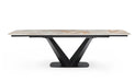 ESF Furniture - Planet Dining Table Two 16'' Extensions in Sanded Black - PLANETTABLE - GreatFurnitureDeal