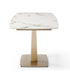 ESF Furniture - 109 - 7 Piece Dining Table Set in Gloss Golden - 109TABLEGOLDEN-7SET - GreatFurnitureDeal