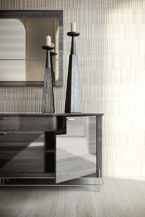ESF Furniture - Vulcano 2 Door Curio Cabinet in Luxury Grey Oak - VULCANO2DOORCURIO - GreatFurnitureDeal